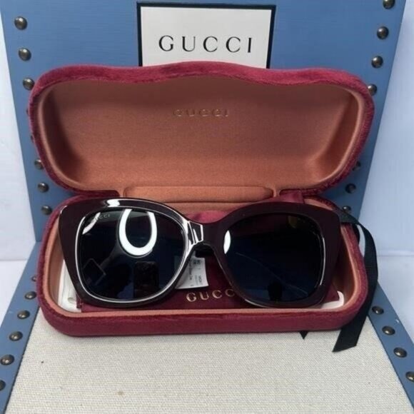 New - Gucci Sunglasses Women's GG0921S 004 Brown /Grey  55-19-145mm","descriptio - Picture 7 of 12